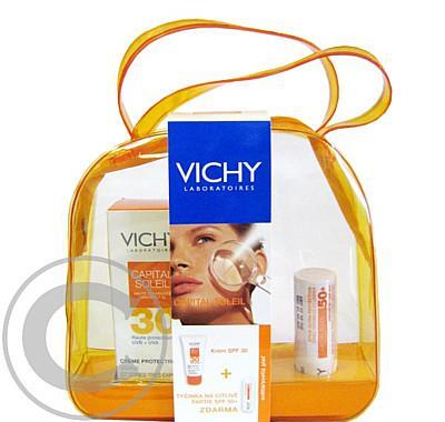 VICHY Taštička Capital Soleil krém SPF 30  50 ml   Tyčinka na citlivé partie SPF 50  9g ZDARMA