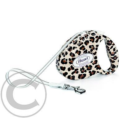 Vodítko FLEXI Fashion Ladies M 5m/25Kg Pásek Leopard