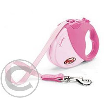 Vodítko FLEXI Funtime M 5m/25 kg Pásek Pink 1ks